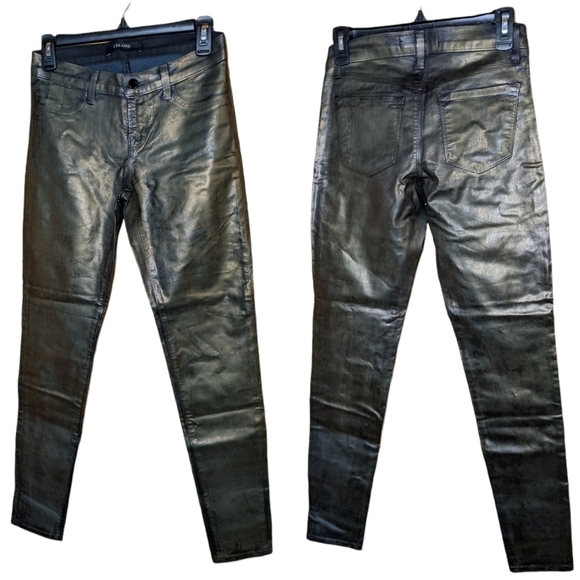 J Brand super skinny green coated jeans - Picture 5 of 15